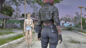 Trash Can Carla in quite the outfit