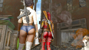 Yasmin and Piper who is in Daisy Dukes