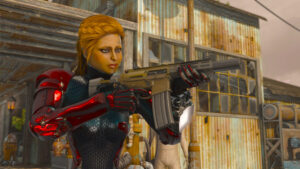 Tara Dikoff Aiming her rifle