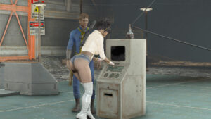 Piper working on the computer