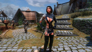 Arissa standing in the town square of Whiterun