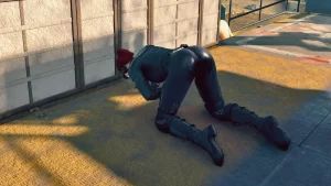 Robin Locke injured, bent over in pain