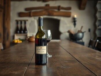 {"prompt":"a single bottle of expensive wine is sitting on a large wooden table with one wine glass behind it, in a medieval kitchen","originalPrompt":"a single bottle of expensive wine is sitting on a large wooden table with one wine glass behind it, in a medieval kitchen","width":1478,"height":1108,"seed":340952,"model":"flux","enhance":false,"nologo":true,"negative_prompt":"worst quality, blurry","nofeed":true,"safe":true,"quality":"medium","image":null,"isMature":false,"isChild":false}
